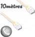Linéaire ADSL-kabel, RJ11, RJ11-connector naar RJ11-connector, 10 meter, 6P4C-connector, compatibel met ADSL/ADSL2+