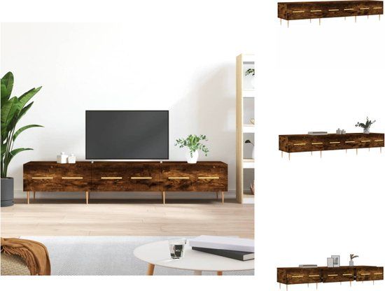 vidaXL Tv-meubel 150x36x30 cm bewerkt hout gerookt eikenkleurig