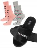 Soxo Friends Set: Pluche Pantoffels & 2 Paar Sokken Dames - Multicolor