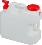 Relaxdays jerrycan met kraan - kunststof - 18 liter - BPA-vrij - wit-rood