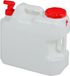 Relaxdays jerrycan met kraan - kunststof - 18 liter - BPA-vrij - wit-rood