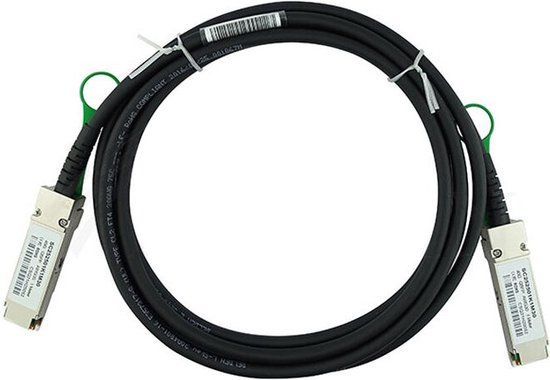 BlueOptics OS6860-CBL-40 InfiniBand en Glasvezelkabel 0,5 m QSFP Zwart, Nikkel