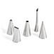 De Buyer - Set van 5 verschillende roestvrij stalen doppen, 20,49 x 11,49 x 2,99 cm, grijs