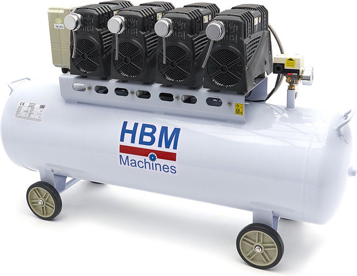 Merkloos HBM 200 Liter Professionele Low Noise Compressor - Model 2