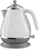DeLonghi Icona Capitals Bouilloire, 1,7 litre, acier inoxydable, blanc