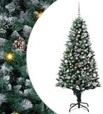 vidaXL Kunstkerstboom Groen 150 cm PVC en Staal en Kunststof