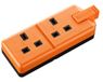 Permaplug ELS132O-01 Twee Socket Trailing Socket, zonder Plug en Kabel, 13 Amp, Oranje