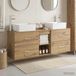 Maison Exclusive - Ensemble de meubles de salle de bain, 3 pièces, chêne artisanal, 136 x 35 x 80 cm