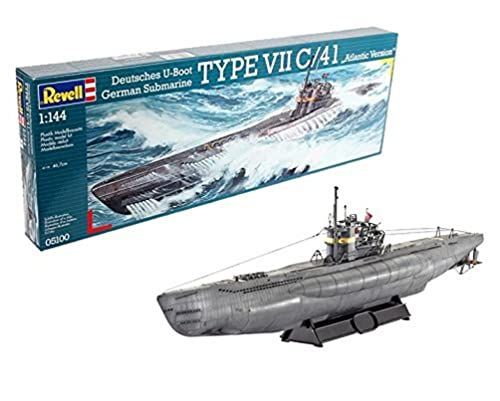 Revell RV05100 modelbouwpakket schip 1:144 - Duitse onderzeeboot type VII C/41 "Atlantic Version"