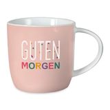 Grafik-Werkstatt Koffiemok met spreuk 300 ml porseleinen mok Guten Morgen