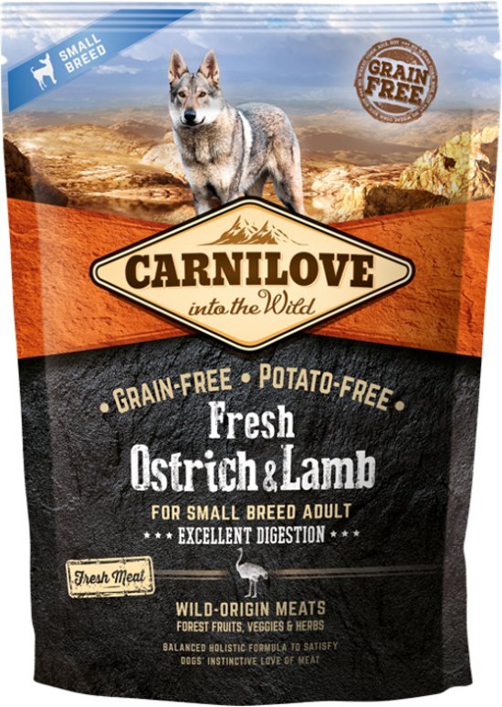 Carnilove Dog Fresh Struisvogel met lam klein 1 5 kg