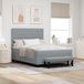 Prolenta Maison Exclusive - Boxspringbed met hoofdeinde, lichtgrijs, 140 x 200 cm, gestoffeerd