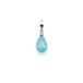 JEWELS BY LEONARDO Hanger Clip & Mix Lizzy • Kettinghanger van zilverkleurig roestvrij staal • pastelblauwe Catseye • Sieraden cadeau voor vrouwen • 024969, 3 cm, Roestvrij staal, Geen edelsteen