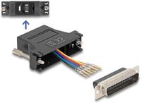 Delock D-Sub 25 pin male to RJ12 female Assembly Kit black