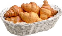 Kesper Brood/fruit mandje - gevlochten kunststof - lichtgrijs - ovaal - L24 x B20 x H6 cm