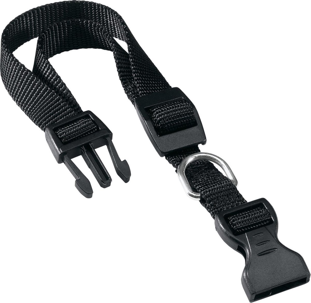Adori Klikhalsband Nylon Zwart - Hondenhalsband - 18-25x1.0 cm zwart
