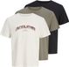 JACK&JONES JJAVERY TEE SS CREW NECK 3PK MP Heren T-shirt Zwart L