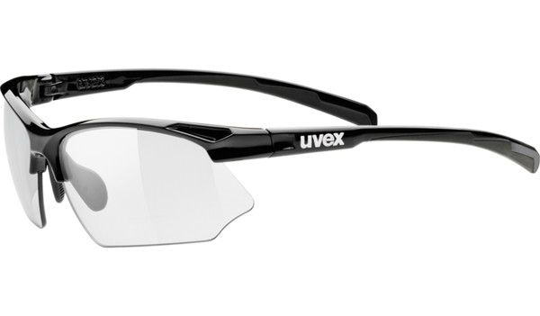 Uvex Sport Unisex Oval Sunglasses - Black Frame, Transparent Lenses