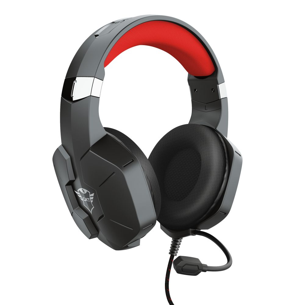Merkloos Trust GXT 323 Carus V2 - Bedrade Gaming Headset - Zwart/Rood
