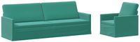 vidaXL Bankstel 2 pcs Turquoise fluweel