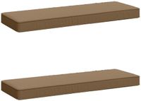 vidaXL - 2-delige - Coussin de banquette - VUGHT - 2 - pce - 100% - Polyester - Taupe