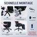 Cylindre à gaz pour chaise de bureau - 4,5 pouces de course - 1000 lbs - Universel
