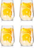 alpina Drinkglazen Set 4 Stuks – Waterglazen ca. 44cl – Glas voor Water, Sap en Dranken – Drinkglazen Geschikt voor Vaatwasser – Glazen Set Ideaal voor Dagelijks Gebruik – Transparant Glas