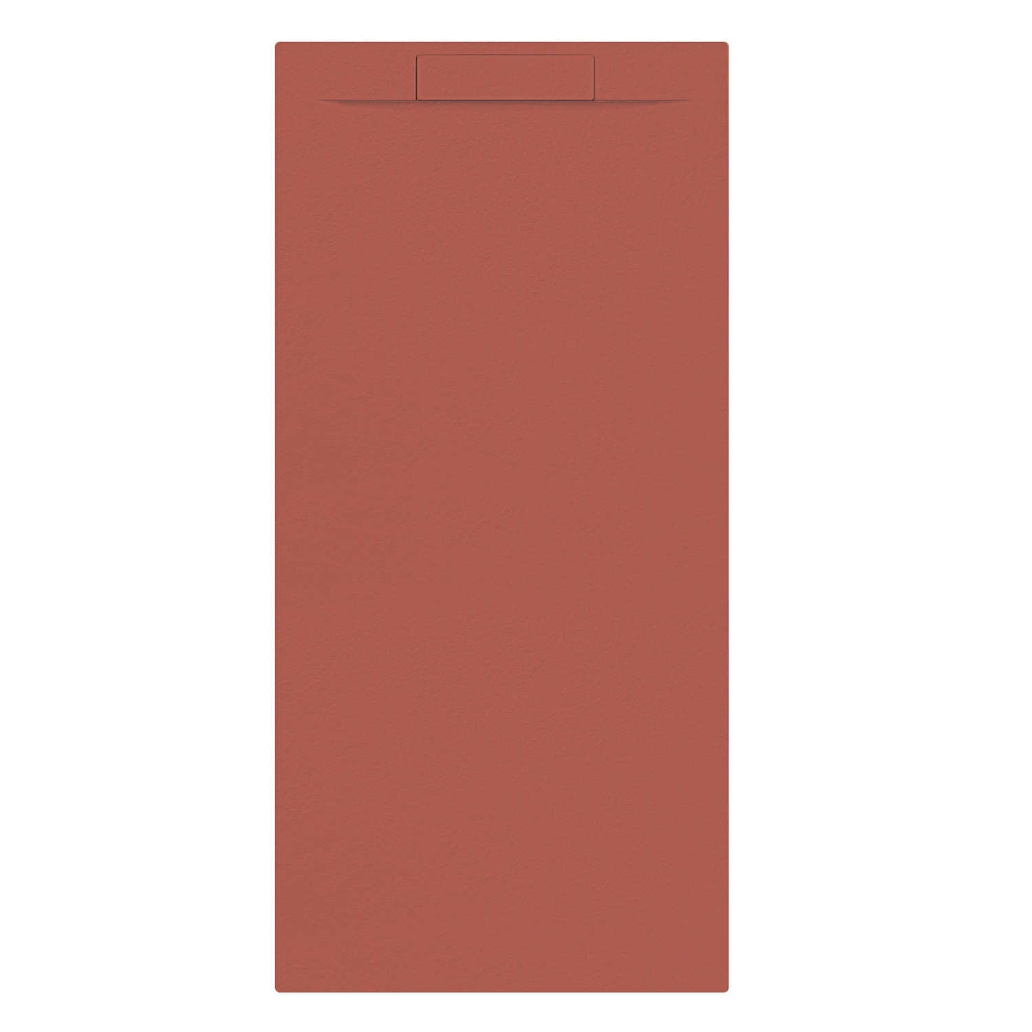 Allibert Douchebak + sifon allibert rectangle 180x80 cm mat rood terracotta