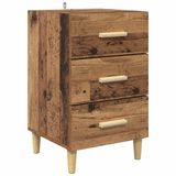 vidaXL Nachtkastje Oudhout 40 x 40 x 66 cm Bewerkt hout