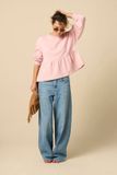 Sissy-Boy Roze sweater met peplum
