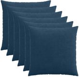 vidaXL Kussensloop 6 stuks HEERLEN Marineblauw 80 x 80 cm Corduroy
