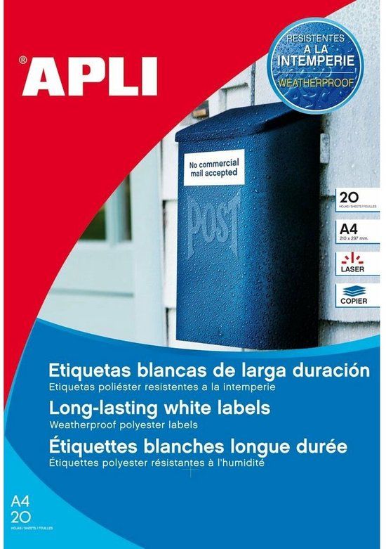Agipa Printerlabels Wit 20 Vellen 99,1 x 42,3 mm