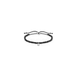 Thomas Sabo Dames-Armband 925 Zilver, Perlon/Nylon Zwart