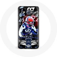 Maniacase Hoesje voor Samsung Galaxy J3 2016 Formule 1 Yuki Tsunoda Japanse F1 autocoureur