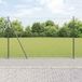 Acier et PVC Clôture avec poteau-clôture de jardin gris 1,6 x 10 m