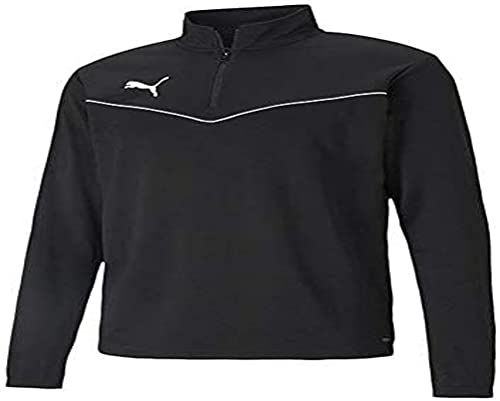 PUMA Herren T-Shirt Teamrise 1/4 Zip Top - Black-Puma White - XXL - 657394