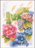 Lanarte Borduurpakket - Hortensia weelde - Marjolein Bastin - 20 x 27.5cm