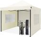 LifeGoods Partytent - 3x3 m - Beige - Easy Up - Waterdicht - Inclusief Zijwanden