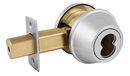 Master Lock DSCICSD32D Op zwaar werk berekende Enige Cilinder Commerciële Rang 2 SFIC Deadbolt, Geborsteld Chroom