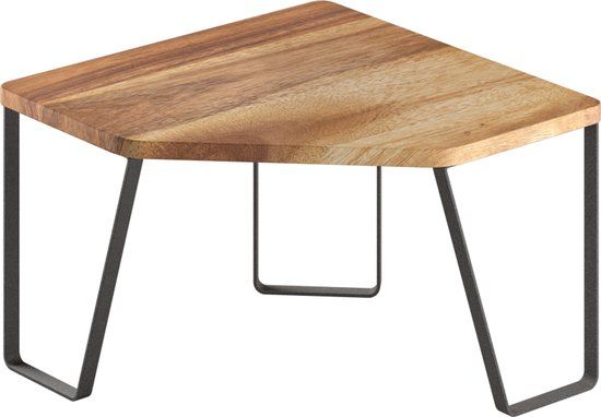 Metaltex York Lava Kruidenrek Badkamerrek Hoek Hout en Metaal Zwart