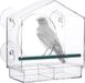 Unyqoos® Support de fenêtre en acrylique transparent pour alimentation d'oiseaux avec ventouses puissantes