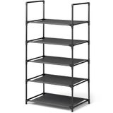 edihome Schoenenrek, 5 Niveaus, 28 x 45 x 89 cm, Shoe Organizer, Smal en Hoog, Kunststof, Verticaal, Plank, Showrek