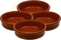 Cosy&Trendy Billiet - Vanlaere Kleine tapas schalen bruin - set van 16x stuks - Creme brulee bakjes/schaaltjes - dia 7 cm