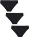 Next - Dames - Set van 3 huidvriendelijke Braziliaanse slips - Zwart