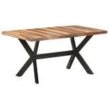 VidaXL Eettafel, 180x90x75 cm, massief hout, honingkleur