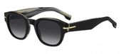 Hugo Boss BOSS 1717/S Zonnebril voor heren, Zwart-wit strepen, 48/24/150