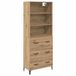 vidaXL Highboard Artisan Eiken 69,5 x 34 x 180 cm Bois traité