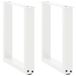 VidaXL Pied de meuble blanc acier