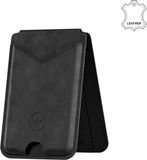 Prowallet Magsafe Deluxe - Zwart - Echt leder - Pasjeshouder voor 4 pasjes en briefgeld - Kaarthouder voor Mannen & Vrouwen - Incl. Luxe Cadeaubox