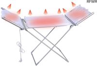 RFWR Sèche-linge électrique chauffant et étendoir pliable pour intérieur avec 18 barres
